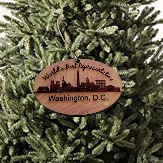 worlds Best Representative Washington DC - Cedar Ornament {1}