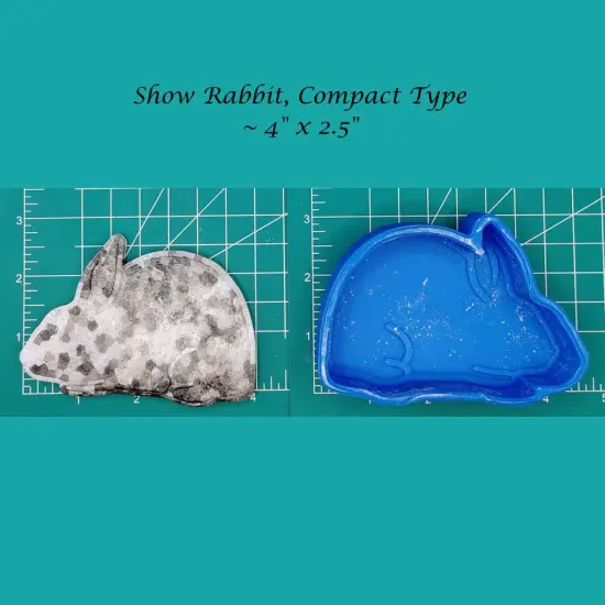 show rabbit - compact type - silicone freshie mold {1}