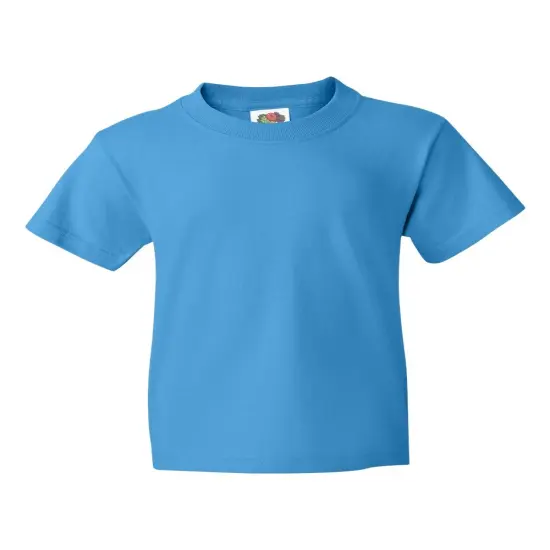 12 Pack: Fruit of the Loom&reg; Youth Short Sleeve Crew Neck T-Shirt Pacific blue {1}