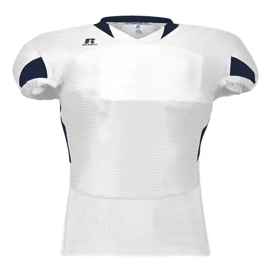 Russell Athletic&reg; - Waist Length Football Jersey - S81XCM White/ navy {1}