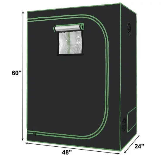 Indoor Hydroponic Grow Tent with Observation Window and Floor Tray {2}