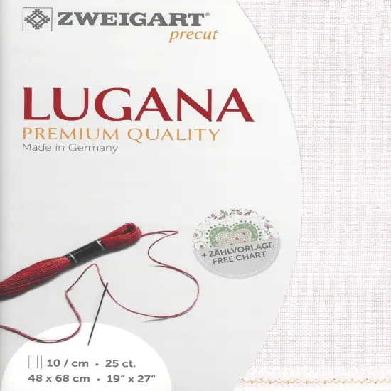 Precut Zweigart Lugana 25 count Pale Rose {1}