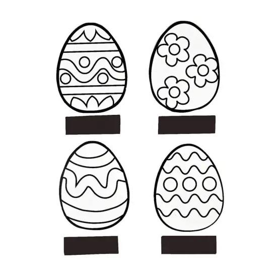 Color Your Own Easter Egg Magnets, Craft Kits, 12 Pieces {1}