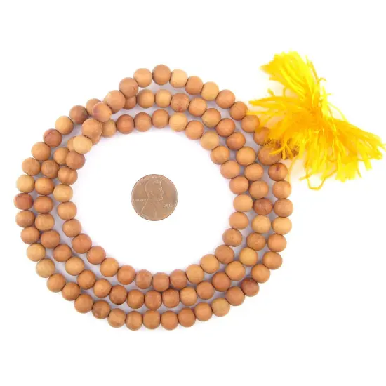 The Bead Chest 8mm Sandalwood Mala Beads: Fragrant Aromatic Wooden Meditation Beads for Yoga, Jewelry, Necklace, Chanting Genuine Nepal Product {2}