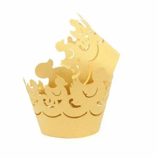 Pearly Yellow-Gold Duck Cupcake Wrappers & Liners | 25 PC Set {1}
