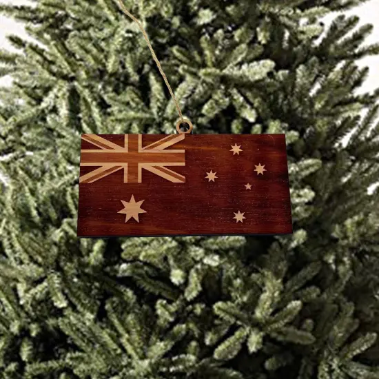 Australian Flag - Cedar Ornament {2}