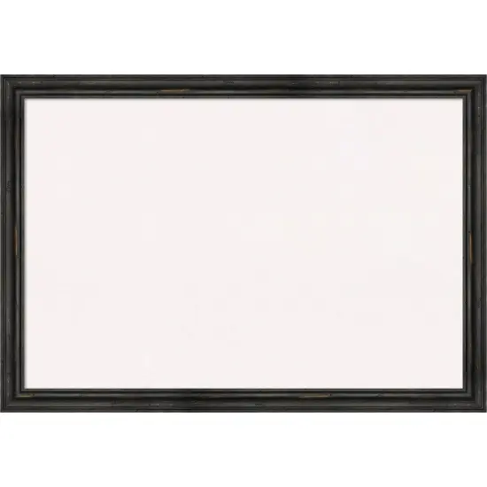 Rustic Pine Narrow Wood Framed Corkboard, White Cork Black {7}
