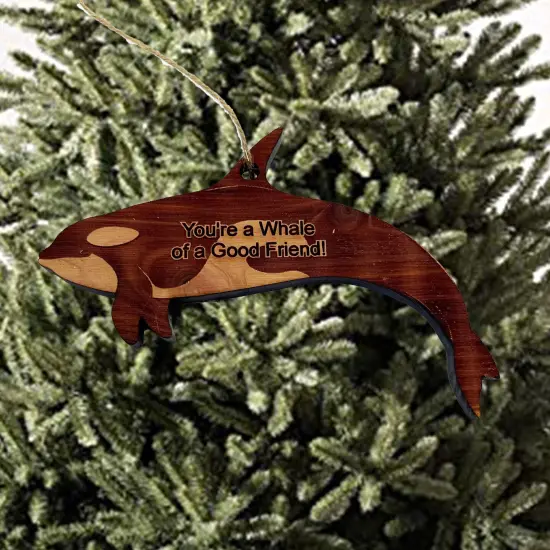You're a Whale of a Good Friend - Cedar Ornament {1}