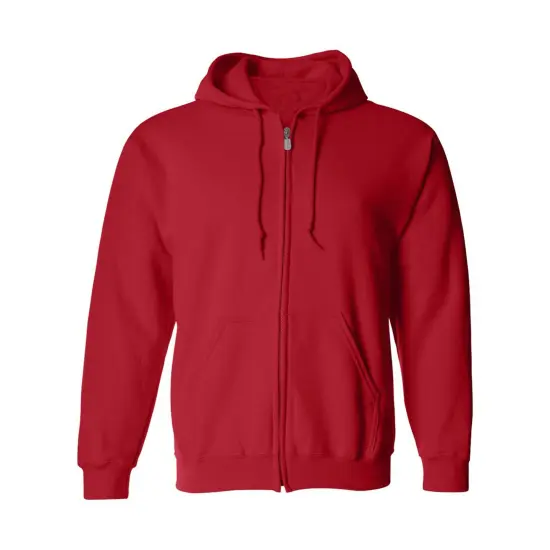 Gildan&reg; Classic Fit Full-Zip Long Sleeve Hooded Sweatshirt Red {2}