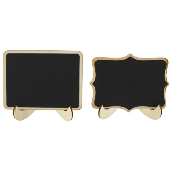 CraftyBook Mini Chalkboard Signs - 20pc Small Chalkboard Sign with Easel Stands {2}