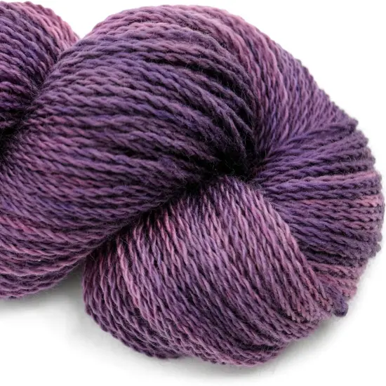 Organic Wool Yarn - Ecolana Certified Organic, Pacific Northwest Hand Dyed, #2 Fingering /Sport Weight, Knit, Crochet, Weave. Sugar Plum {3}