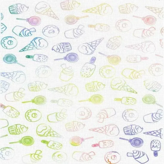 Designer Printed AIDA Canvas 14ct Ice Cream and Sweets {1}