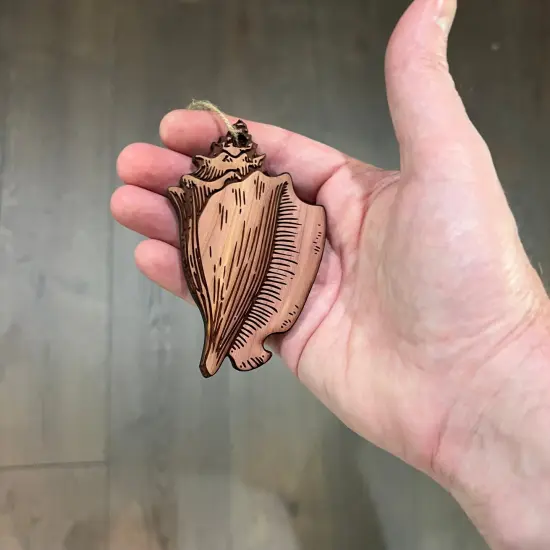 Seashell - Cedar Ornament {3}