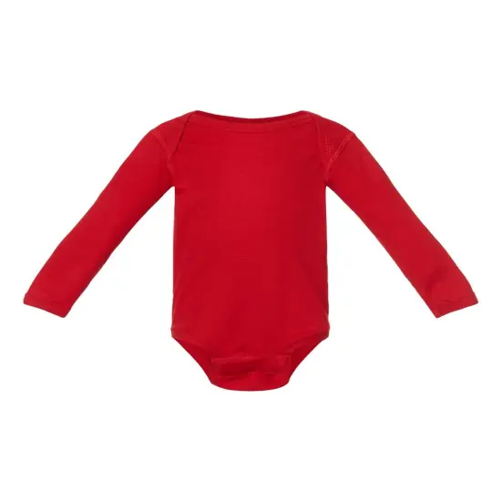 Rabbit Skins&reg; Infant Fine Jersey Long Sleeve Bodysuit Red {1}