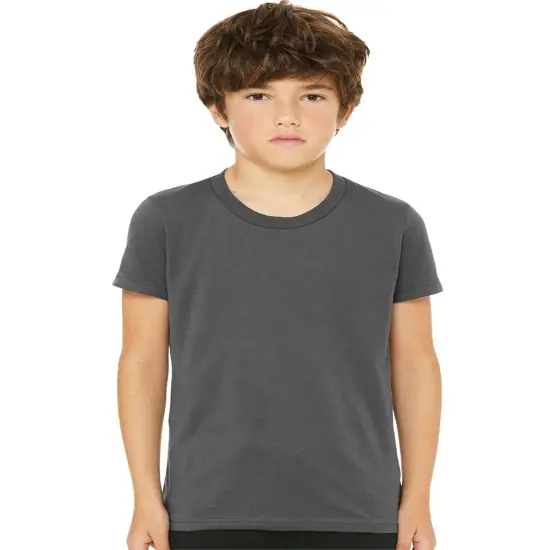BELLA + CANVAS&reg; Youth Jersey Crewneck Short Sleeve Tee Asphalt {1}