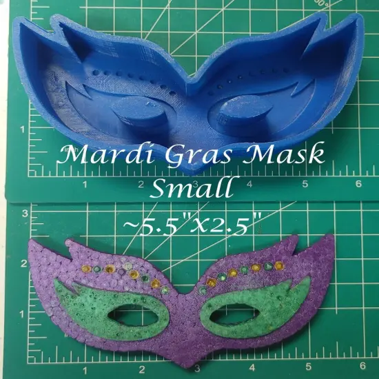 Mardi Gras Mask Silicone Freshie Mold - Large {3}