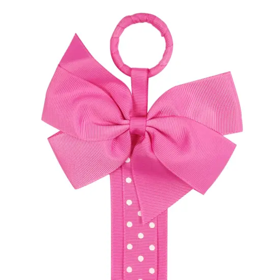 Wrapables Hair Clip and Hair Bow Holder, Hot Pink Polka Dots {1}
