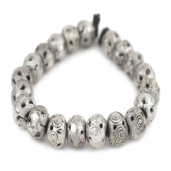 The Bead Chest Silver Round Filigree Beads (12mm) {3}