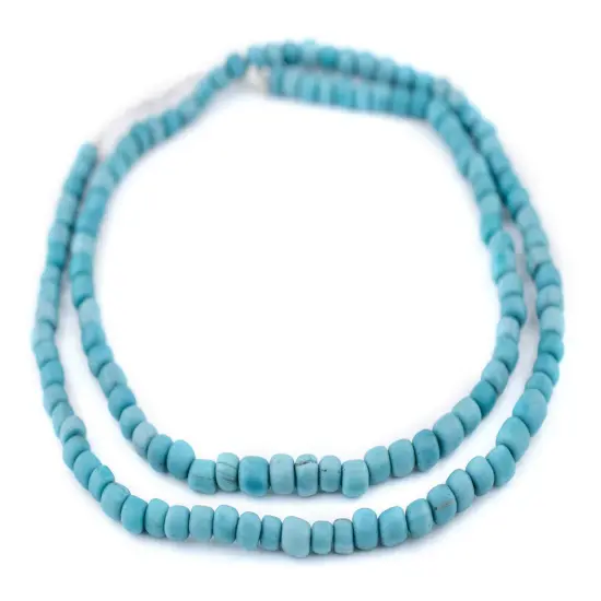 The Bead Chest Indonesian Glass Beads, Small Java Bali 4mm Spacers Jewelry Making Supplies for Necklaces, Bracelets, DIY Crafts (Turquoise) {3}