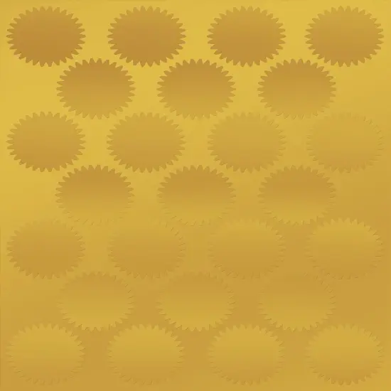 Great Papers! Foil Certificate Seals, Gold Foil Starburst, Self Adhesive, 1.75" inches, 100 Seals {1}