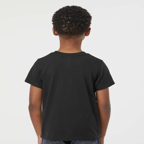 Tultex&reg; Crewneck Short Sleeve Youth Poly-Rich T-Shirt Black {4}