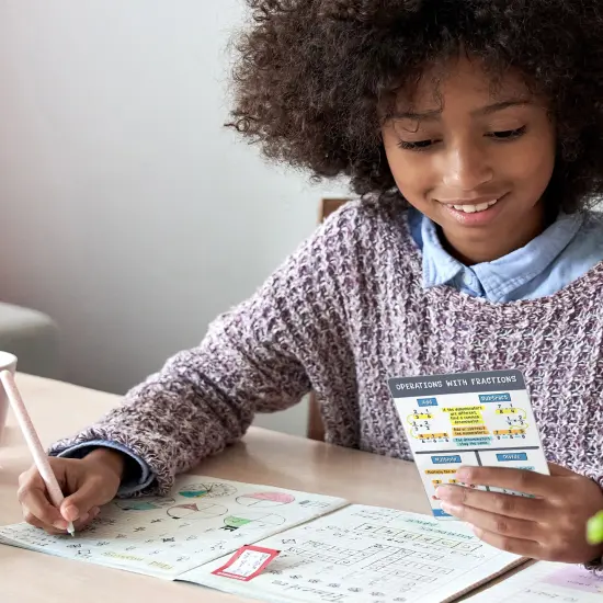 Carson Dellosa 30-Piece Be Clever Wherever Grades 4-5 Mathematics Tool Kit, Sticker Chart, Spin Wheel, Counting Cubes, and More Math Manipulatives Covering Multiplication and Fractions {4}