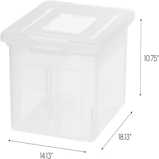 IRIS USA 4 Pack Letter/Legal Size File Box, File Folders, File Organizer {3}