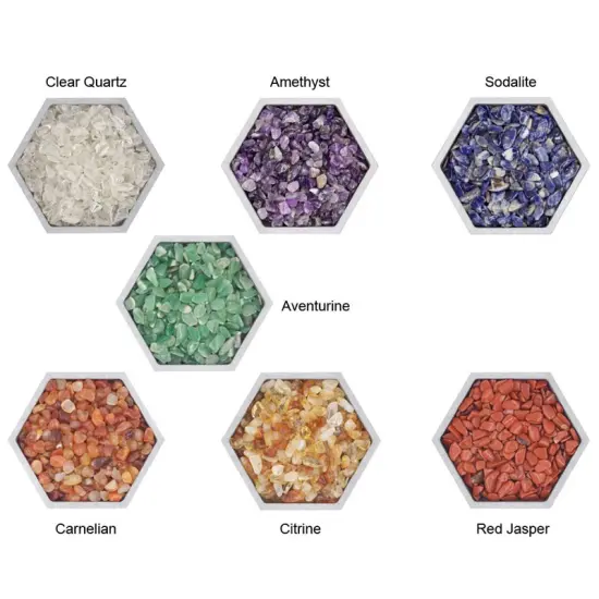 7 Chakra Crystal Chips Set - One ounce of each Crystal {2}