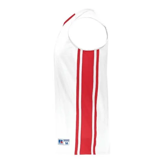 Russell Athletic&reg; Legacy V-Neck Basketball Jersey True red/ white {3}