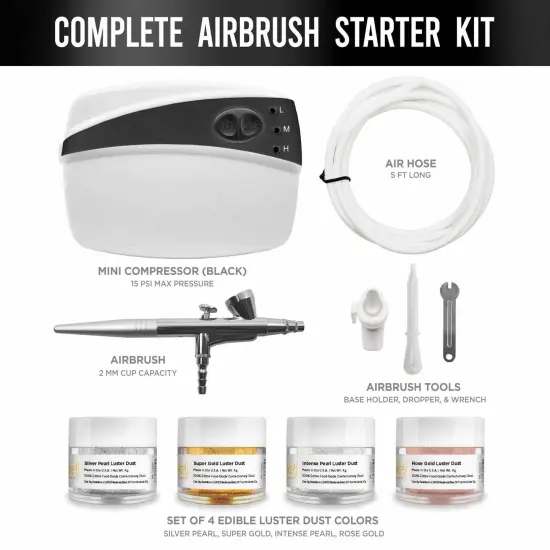 Airbrush Professional Series Bakell Airbrush Gun Kit (Classic Black) {1}