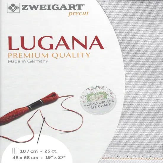 Zweigart Precut Lugana 25 count Silvery Moon {1}