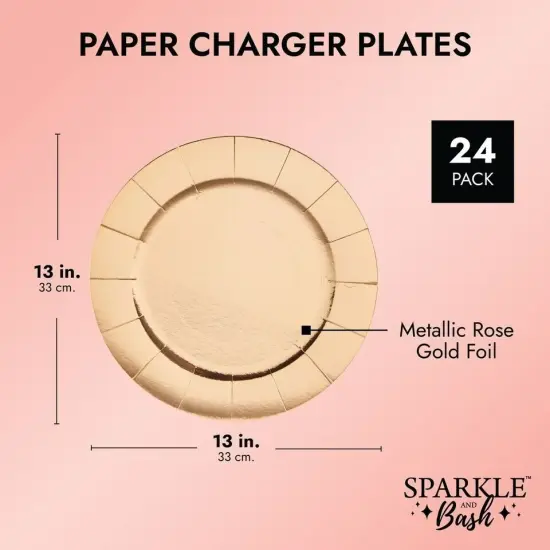 Rose Gold Chargers for Dinner Plates {2}