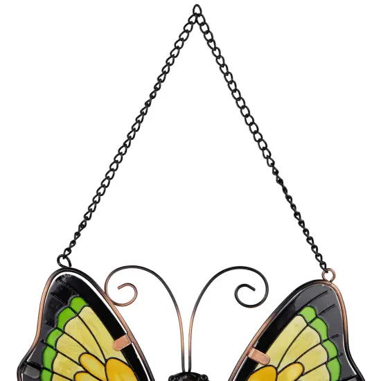 Northlight Metal Butterfly Outdoor Garden Suncatcher Windchimes - 21" - Set of 3 Green {5}