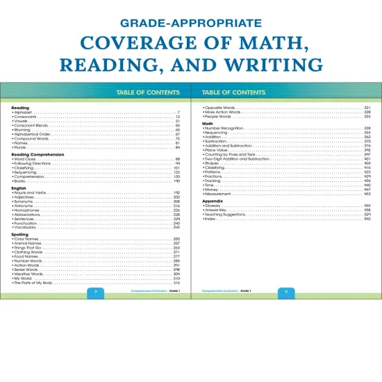 Carson Dellosa Comprehensive Curriculum of Basic Skills 1st Grade Workbook, Reading Comprehension, Language Arts, Spelling, Grammar, Math, and Writing Practice, Classroom or Homeschool Curriculum {3}