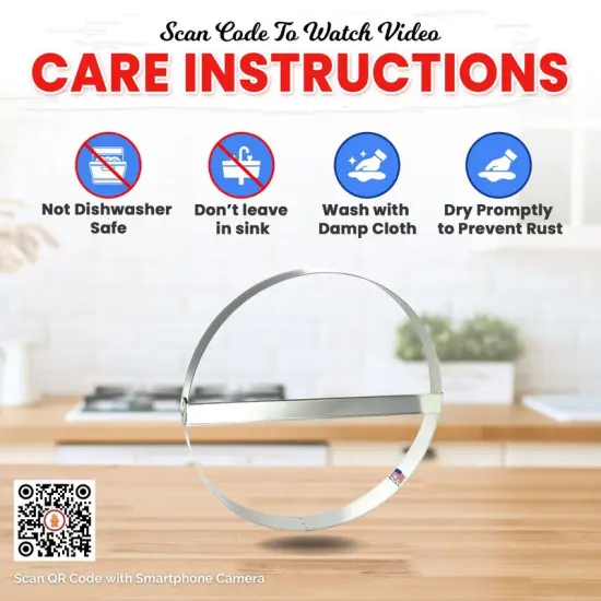 CookieCutter.Com Brand Extra Large Round Circle with Brace 8 in Cookie Cutter - USA Made Tin Plate Steel {4}