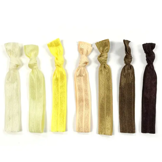 Wrapables Assorted Ribbon Hair Ties Ponytail Holders, Savanna {1}