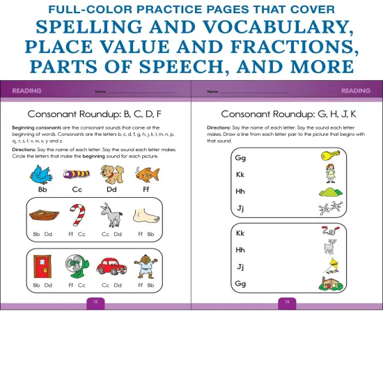 Carson Dellosa Complete Book of First Grade Workbook, Spelling, Parts of Speech, Math, Reading Comprehension, and Writing Practice, Classroom or Homeschool Curriculum {4}