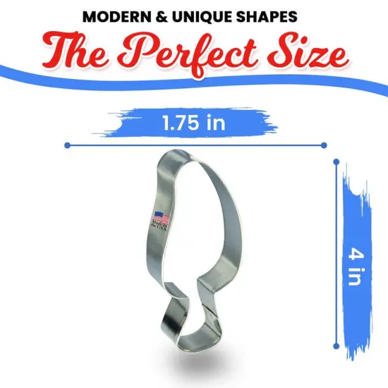CookieCutter.Com Brand Morel Mushroom Cookie Cutter 4 in B0994, Tin Plate Steel, Handmade in USA {3}