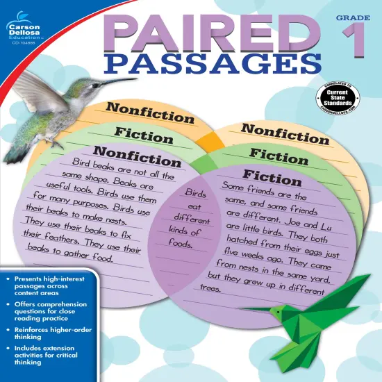 Carson Dellosa Paired Passages, Grade 1 Workbook {1}