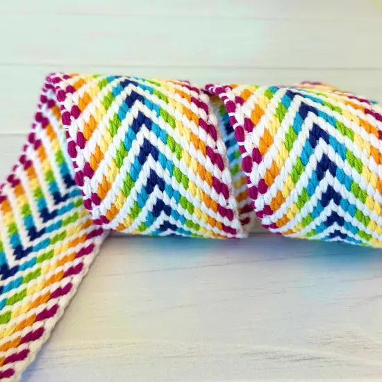 Rainbow Woven Jacquard 1.5&rdquo;Webbing {1}