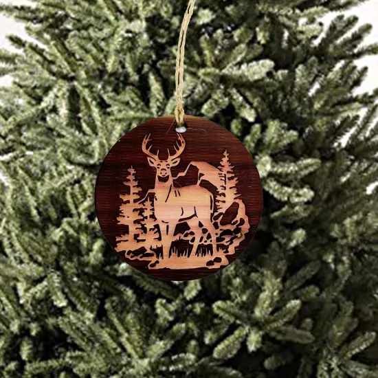Colorado Deer - Cedar Ornament {2}