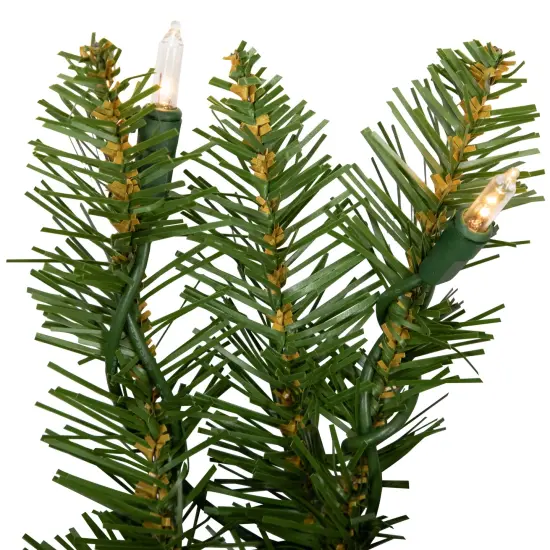 Northlight Pre-Lit Rockwood Pine Artificial Christmas Wreath - 36" - Clear Lights Green {6}