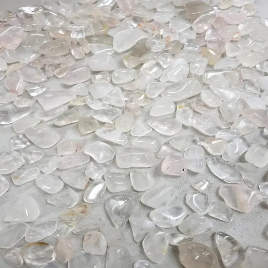 Tumbled Clear Quartz Crystals - Bulk Tumbled Stones {5}
