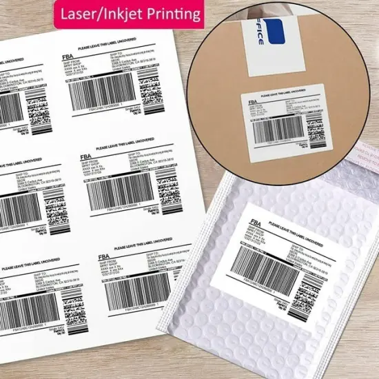 Shipping Address Labels for Laser, Easy to Peel, Total 3 1/3" x 4" {3}