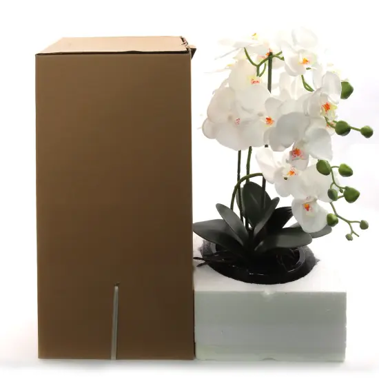 15-Inch Phalaenopsis Orchid - Elegant White Blooms, Home Decor, Perfect for Tabletops & Gifts - All-Season Elegance, Floral Home by Artificial Flowers {4}