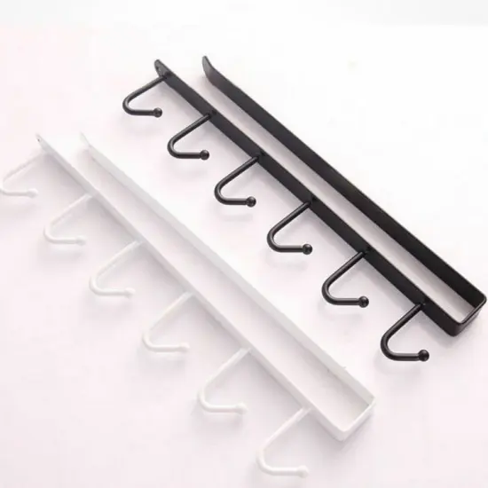 Kitcheniva 6 Hook Holder Hang Cabinet Shelf Rack Organizer {2}