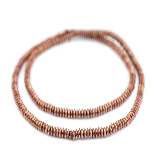 The Bead Chest Copper 5mm Saucer Beads, Full Strand of Quality Metal Spacers for DIY Jewelry Design {3}