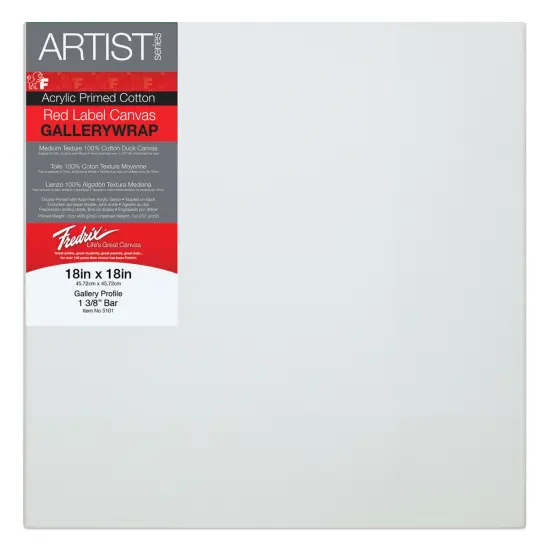 Fredrix Profile Cotton Canvas - 18" x 18", Gallerywrap {2}