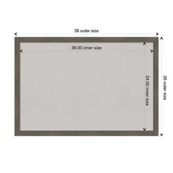 Edwin Wood Framed Corkboard, Grey Cork Edwin Clay Grey {3}