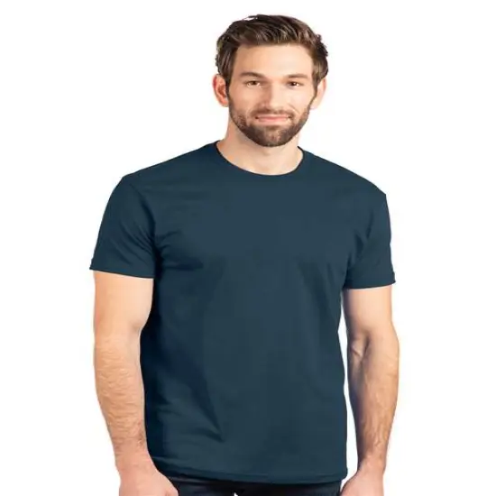 Next Level&reg; Cotton Crewneck Short Sleeve T-Shirt Indigo {1}